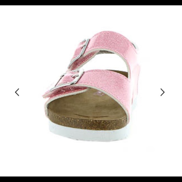 Rachel Shoes Little Girl Pink Glitter Sandals - Picture 3 of 6